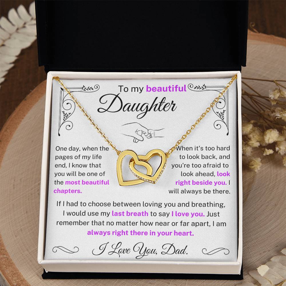 (Almost Sold Out) I would use my last breath to say I Love You - Necklace For Daughter