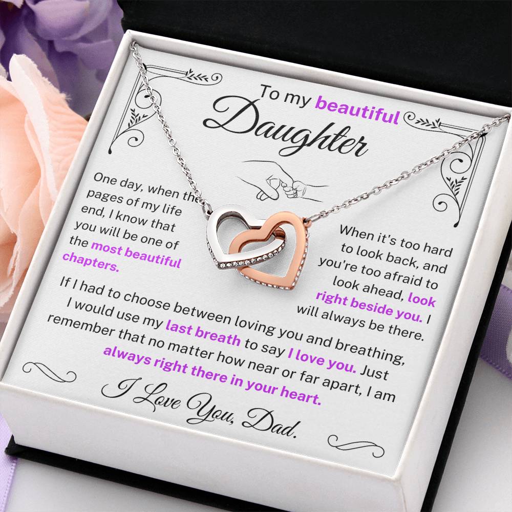 (Almost Sold Out) I would use my last breath to say I Love You - Necklace For Daughter